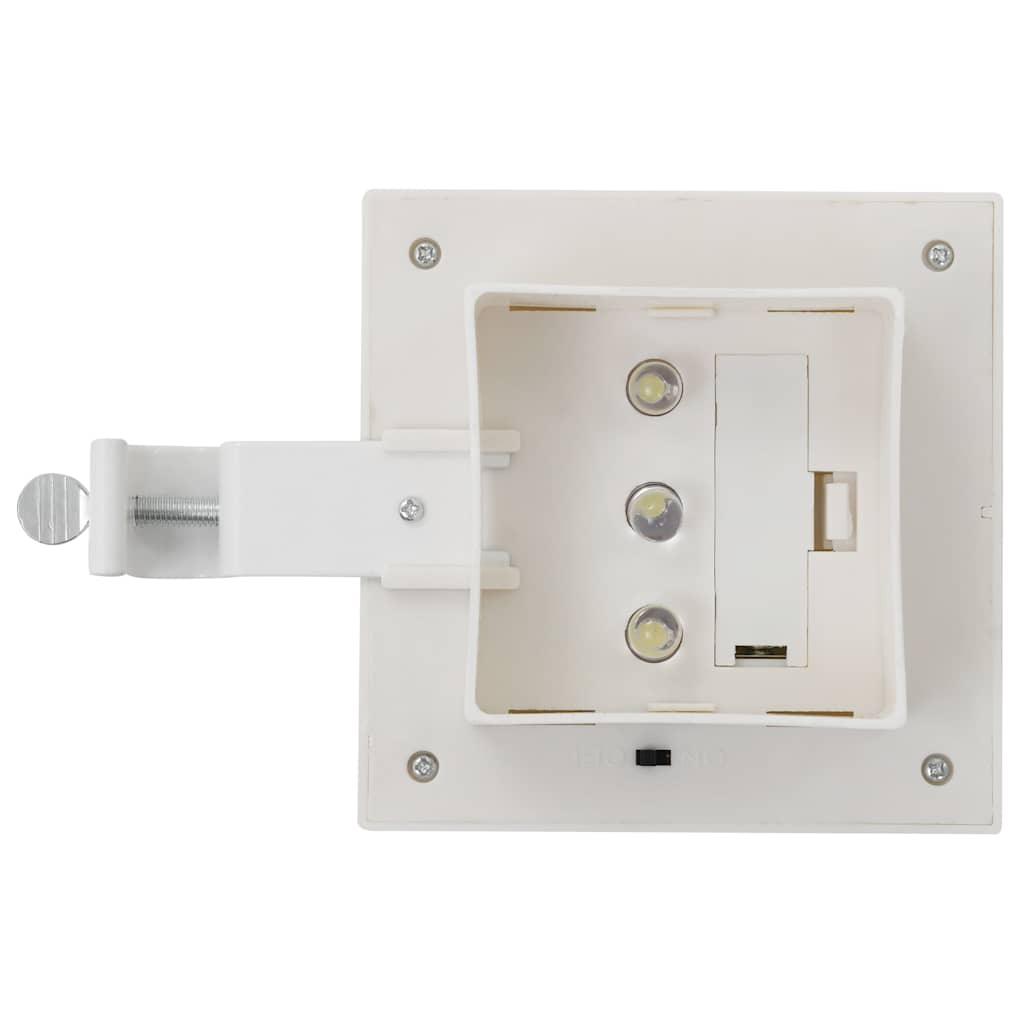soldrevne udendørslamper LED 12 stk. 12 cm firkantet hvid