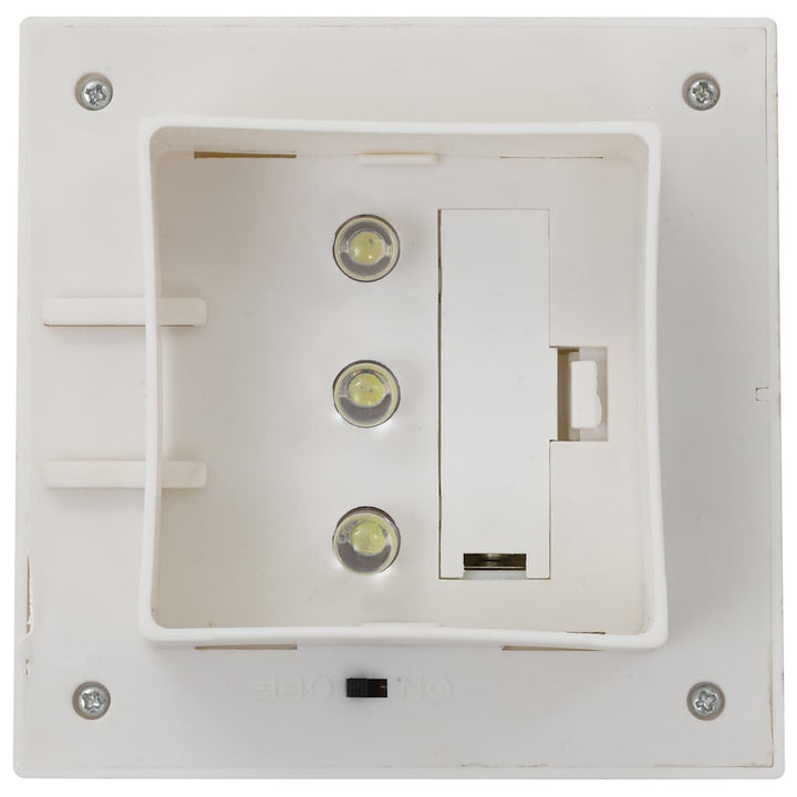 soldrevne udendørslamper LED 12 stk. 12 cm firkantet hvid