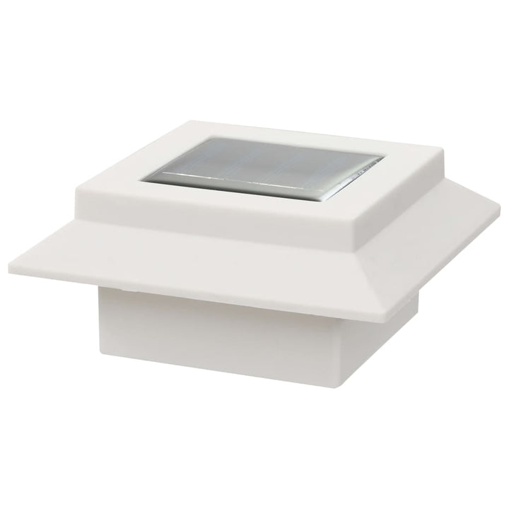 soldrevne udendørslamper LED 12 stk. 12 cm firkantet hvid