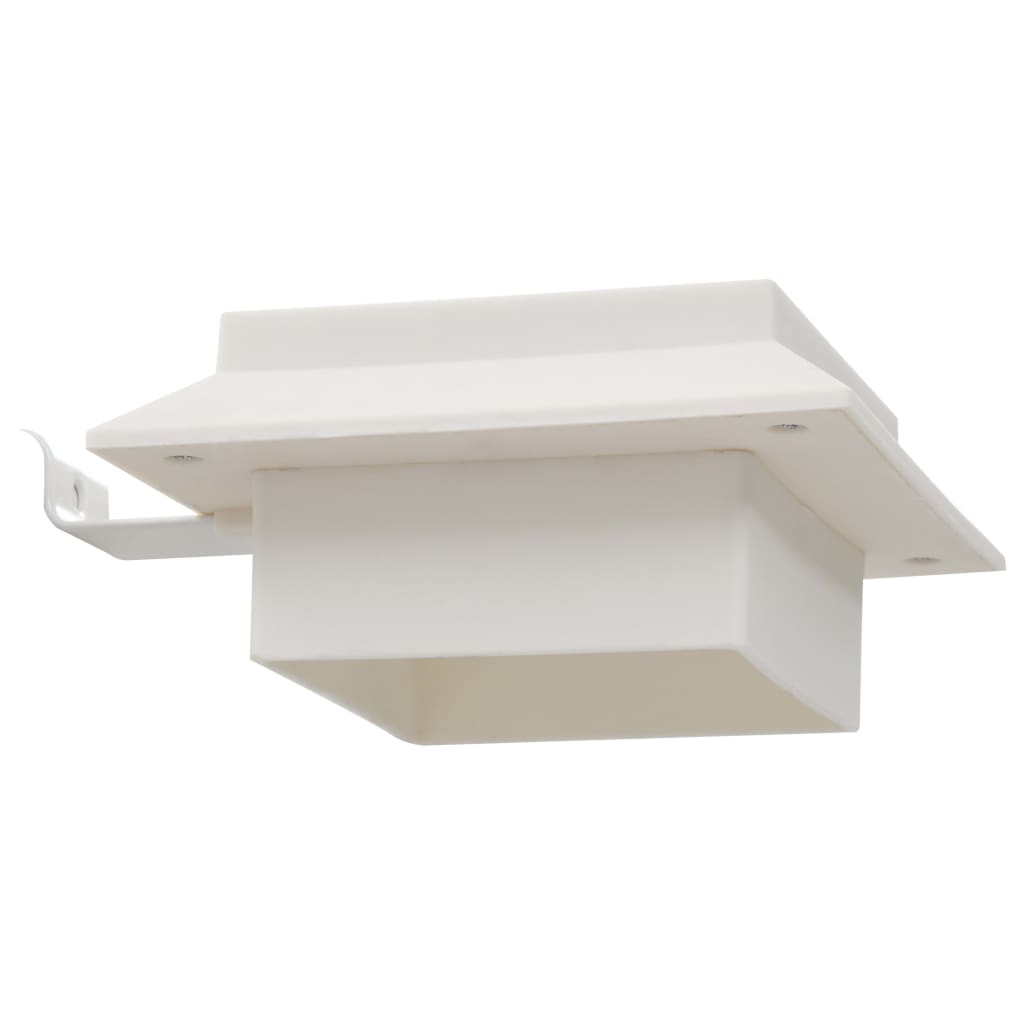 soldrevne udendørslamper LED 12 stk. 12 cm firkantet hvid
