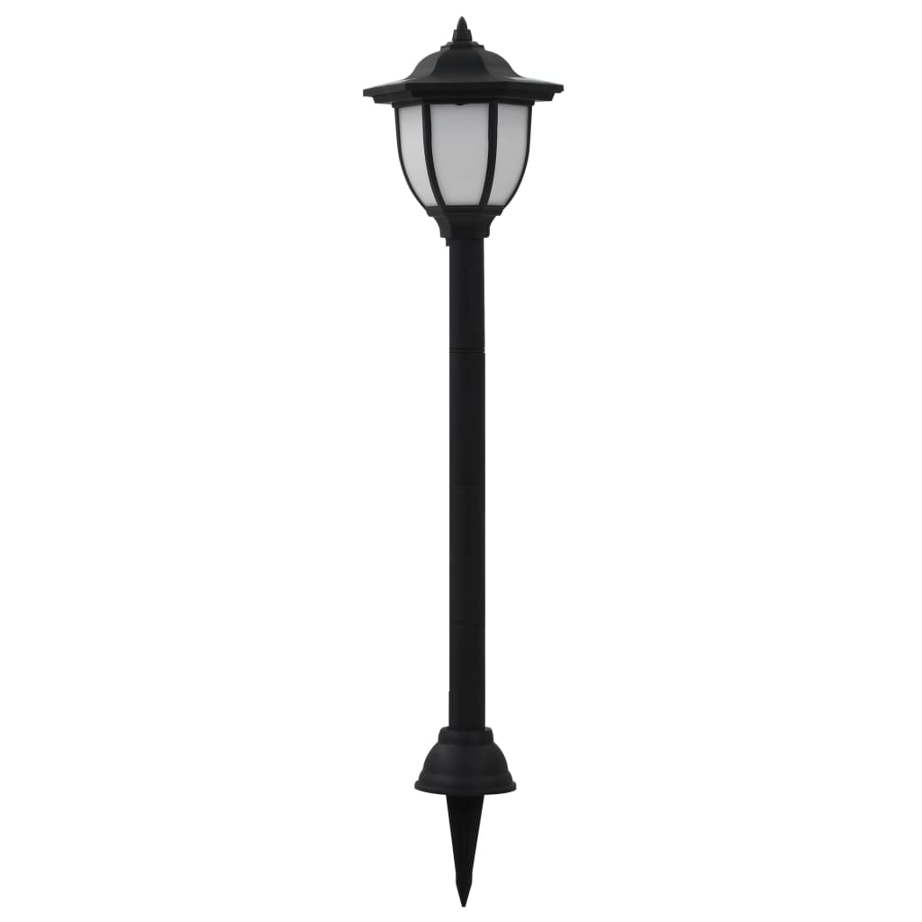 soldrevne udendørslamper LED 6 stk. sort