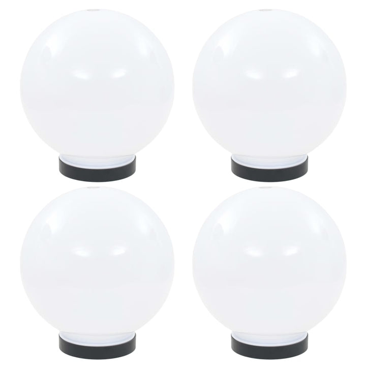 LED-kuglelamper 4 stk. kugleformet 20 cm PMMA