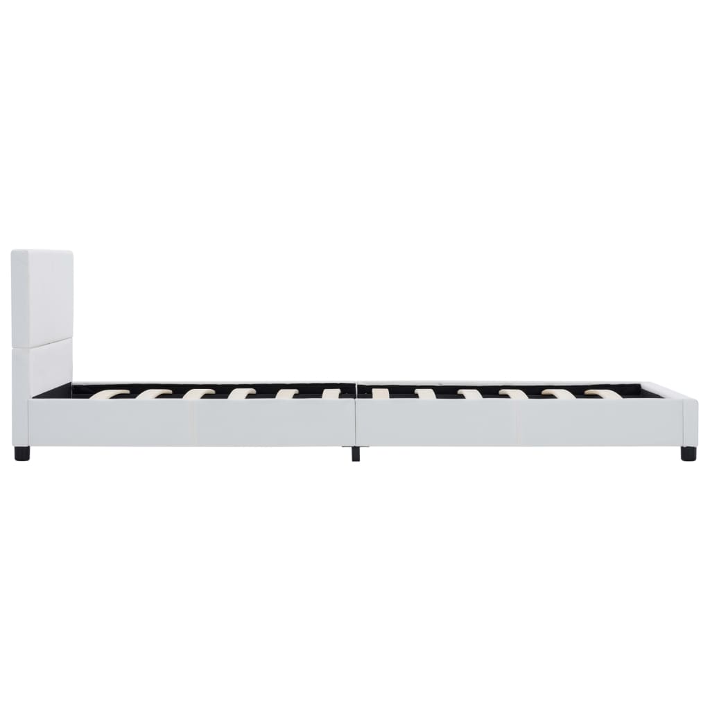 sengestel 90x200 cm kunstlæder hvid