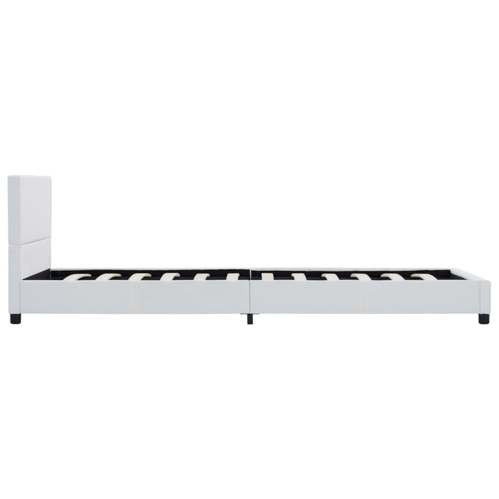 sengestel 90x200 cm kunstlæder hvid