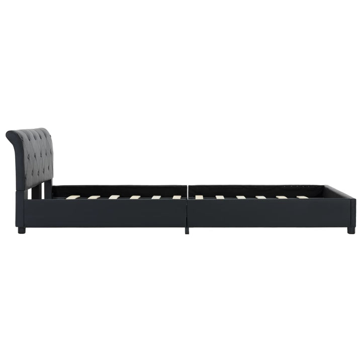 sengestel 120 x 200 cm sort kunstlæder