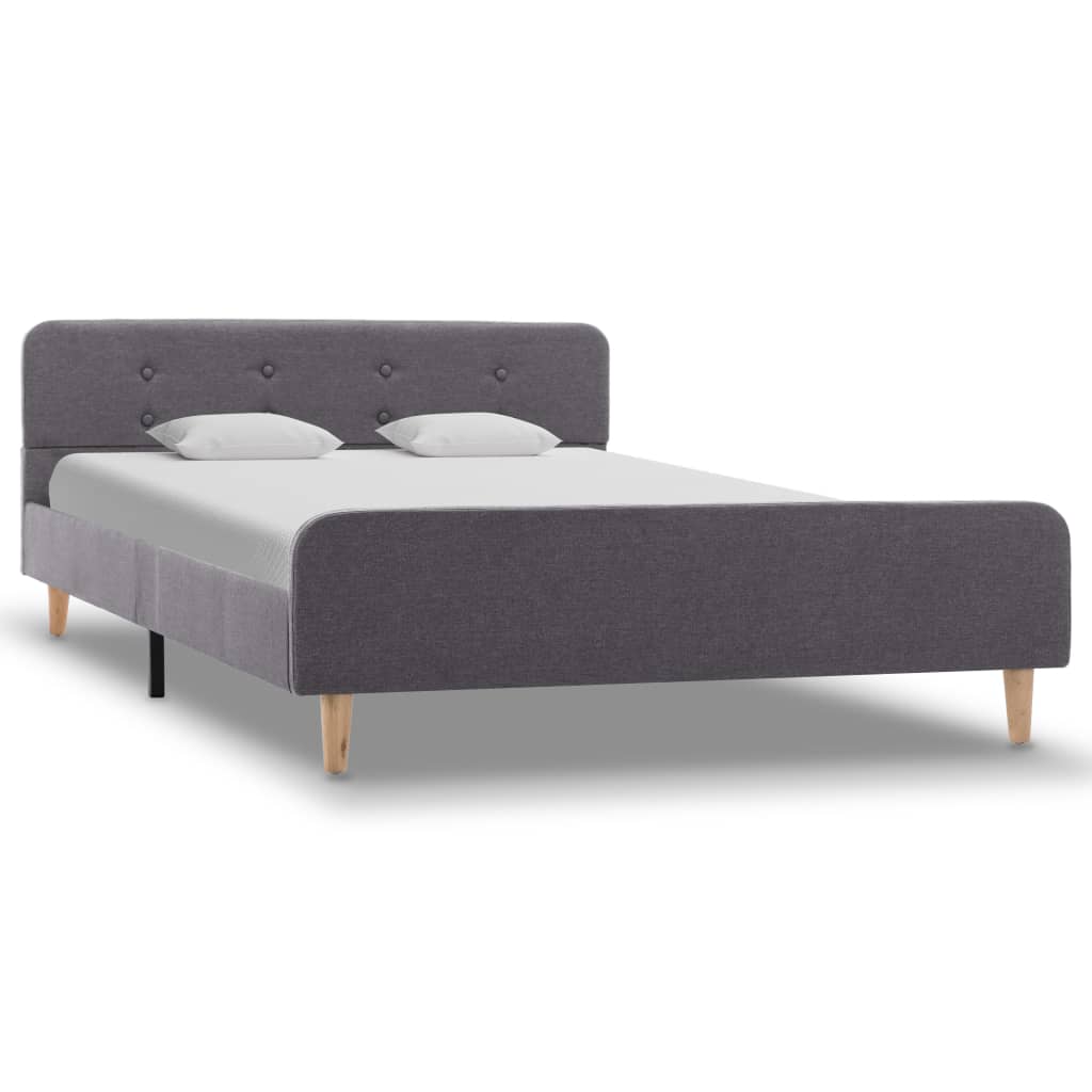 sengestel 120 x 200 cm stof lysegrå