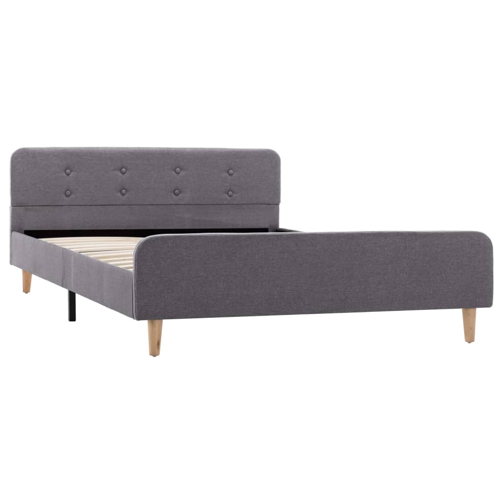 sengestel 120 x 200 cm stof lysegrå