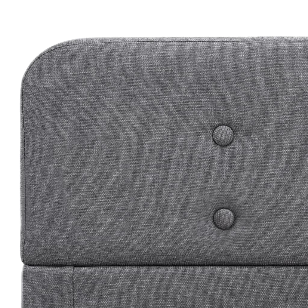 sengestel 120 x 200 cm stof lysegrå