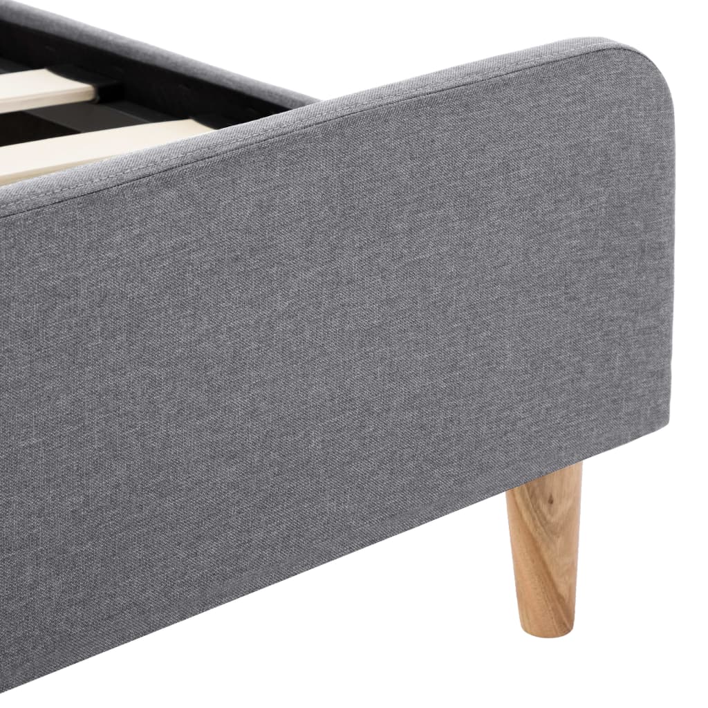 sengestel 120 x 200 cm stof lysegrå