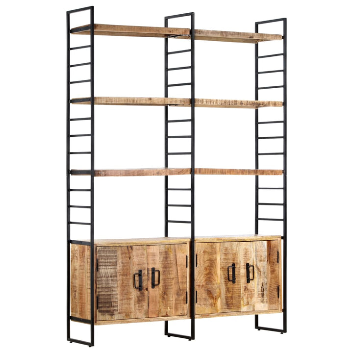 bogreol i 4 niveauer 124 x 30 x 180 cm ru mangotræ