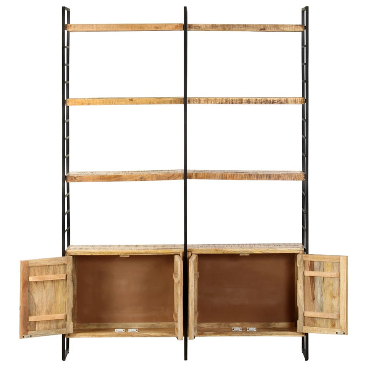 bogreol i 4 niveauer 124 x 30 x 180 cm ru mangotræ