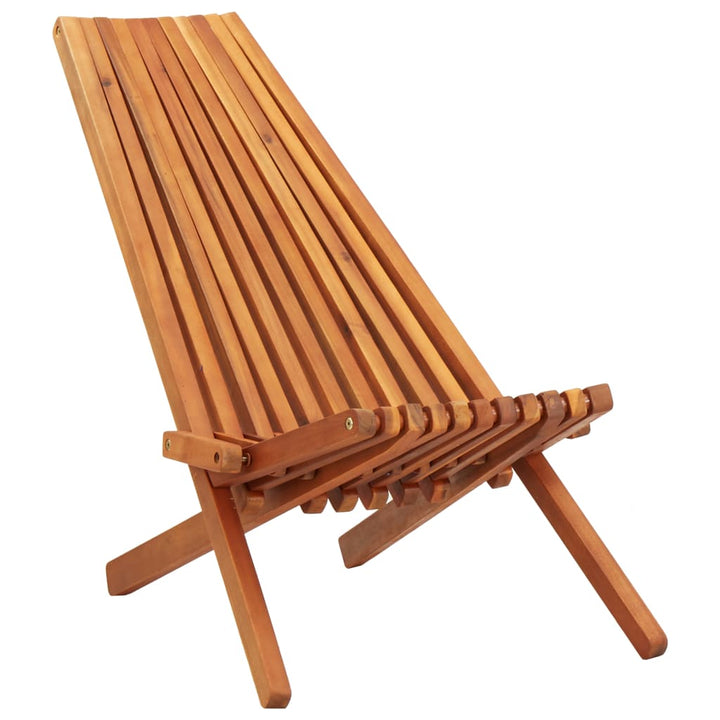 foldbar loungestol massivt akacietræ