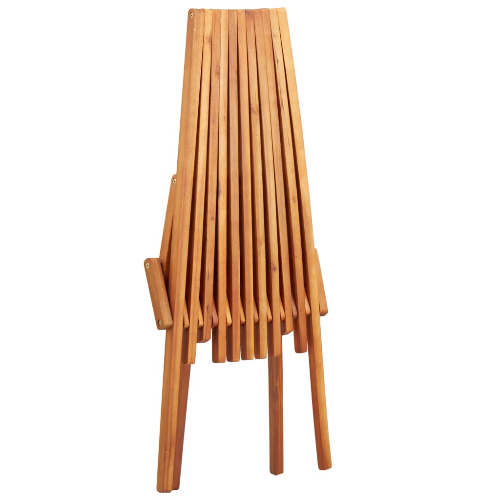 foldbar loungestol massivt akacietræ