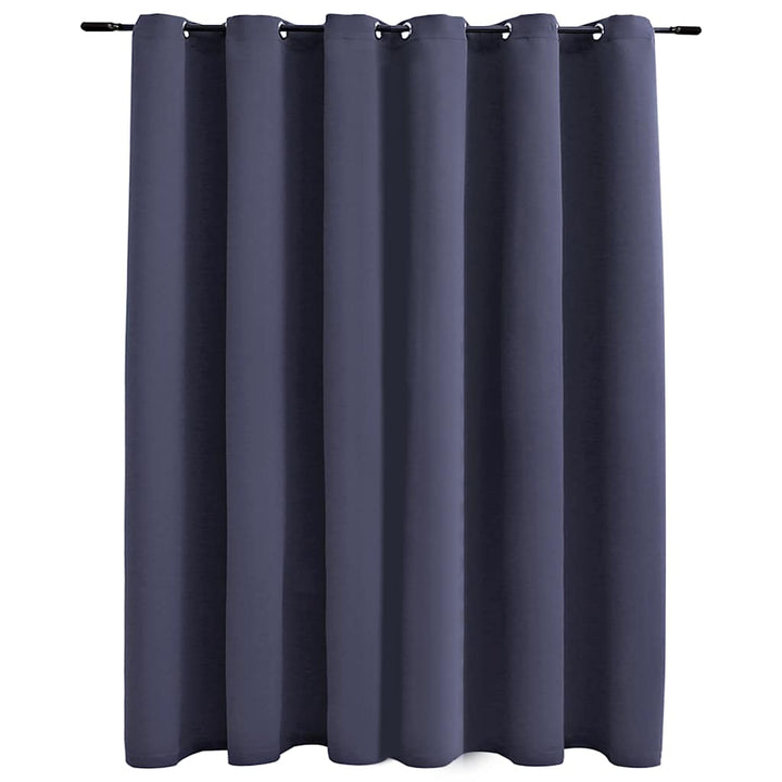 mørklægningsgardin med metalringe 290 x 245 cm antracitgrå