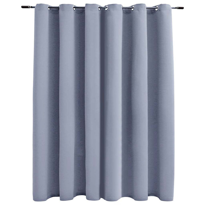mørklægningsgardin med metalringe 290 x 245 cm grå