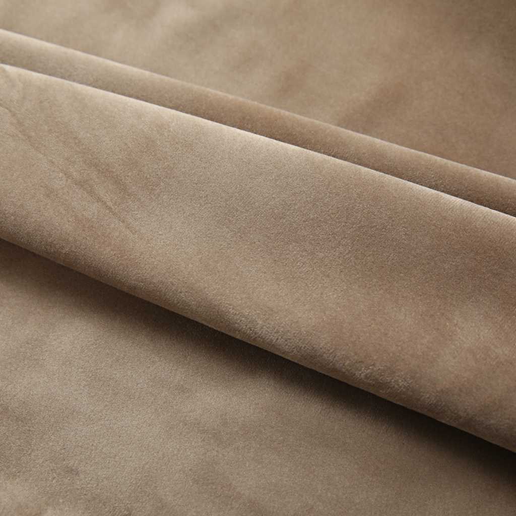 mørklægningsgardin med kroge 290 x 245 cm fløjl beige
