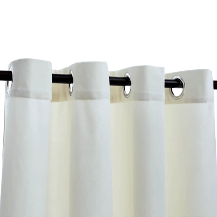 mørklægningsgardiner 2 stk. med ringe 140 x 175 cm fløjl creme