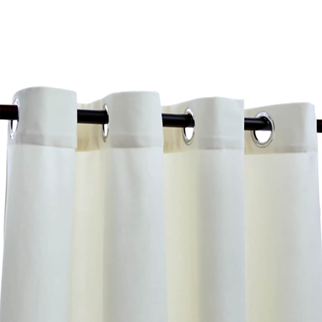 mørklægningsgardin med metalringe 290 x 245 cm cremefarvet