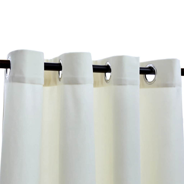 mørklægningsgardin med metalringe 290 x 245 cm cremefarvet