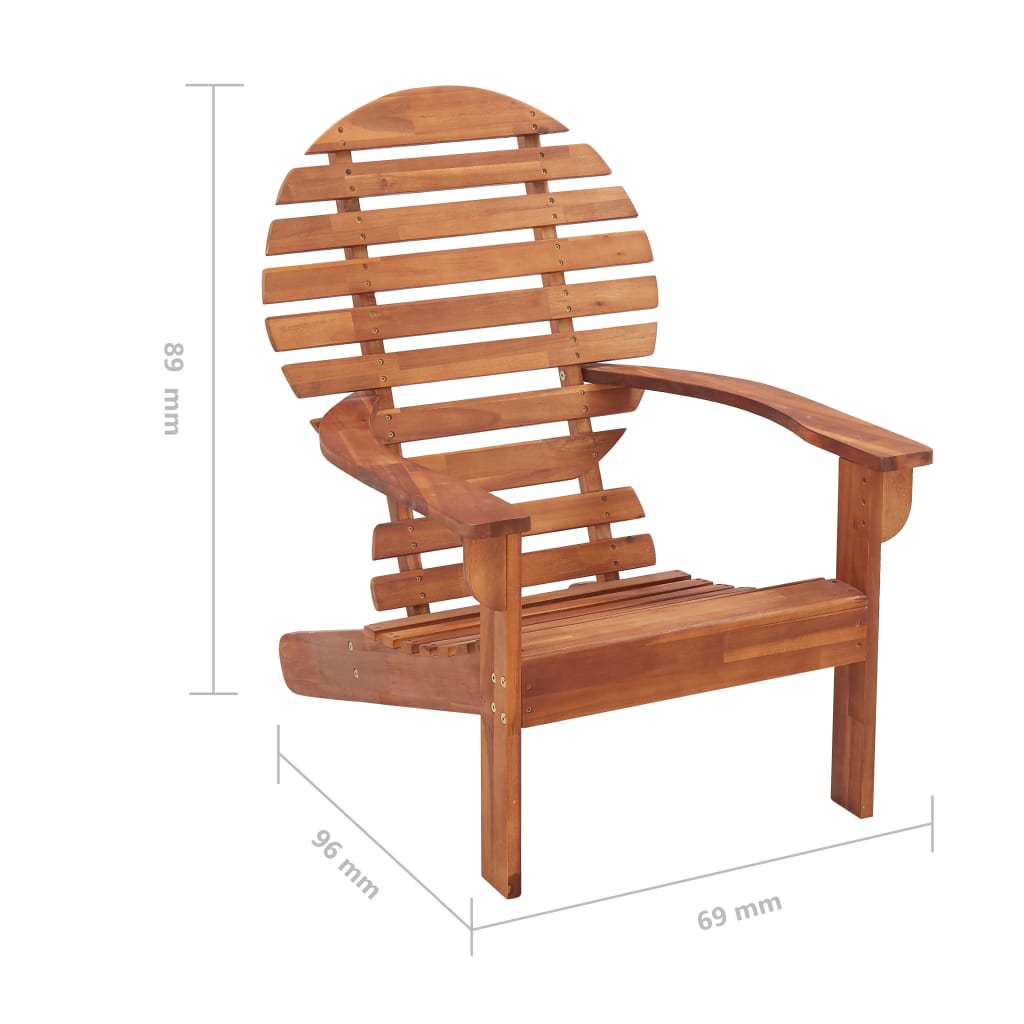 Adirondack-stol massivt akacietræ