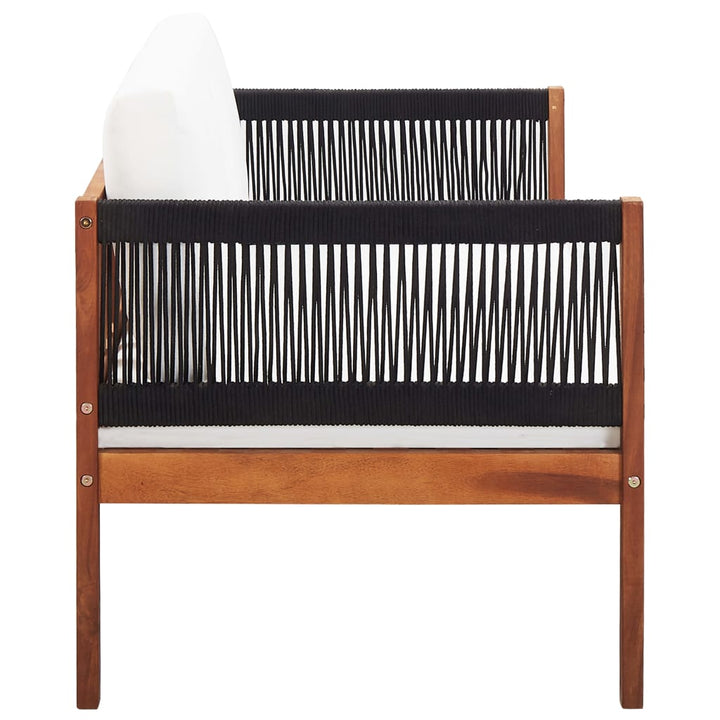 2-personers havesofa massivt akacietræ