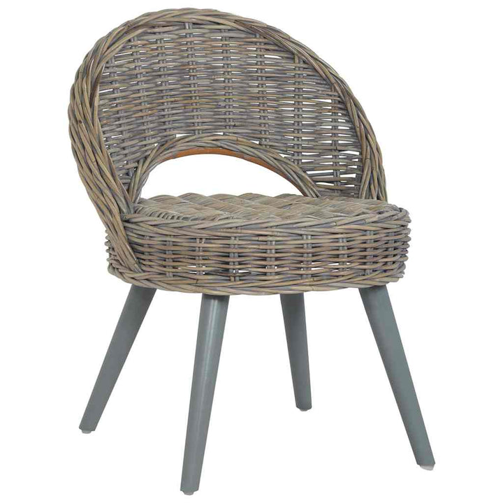 lænestol kubu-rattan grå