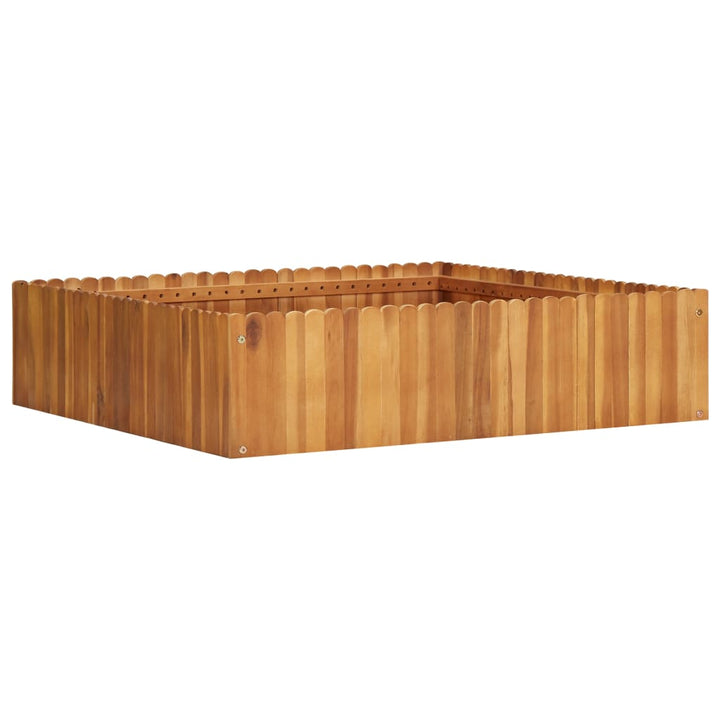 hævet plantekasse 100x100x25 cm massivt akacietræ