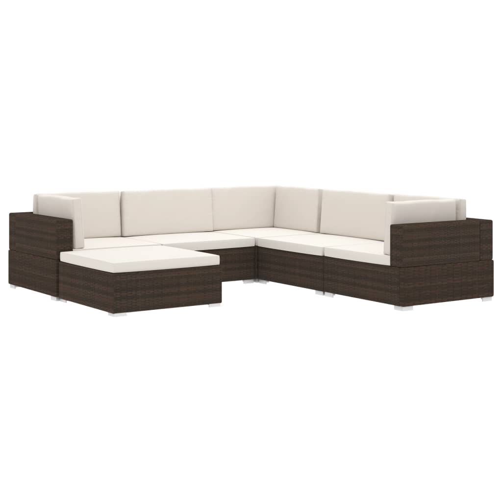 hjørnesæde til sofa 1 stk. med hynder polyrattan grå
