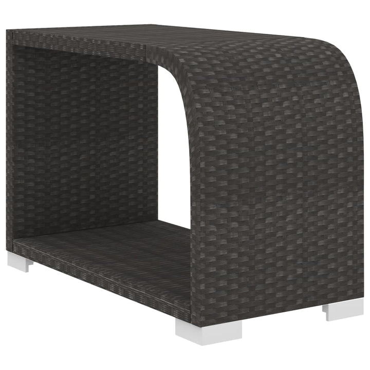 haveloungesæt 10 dele med hynder polyrattan sort
