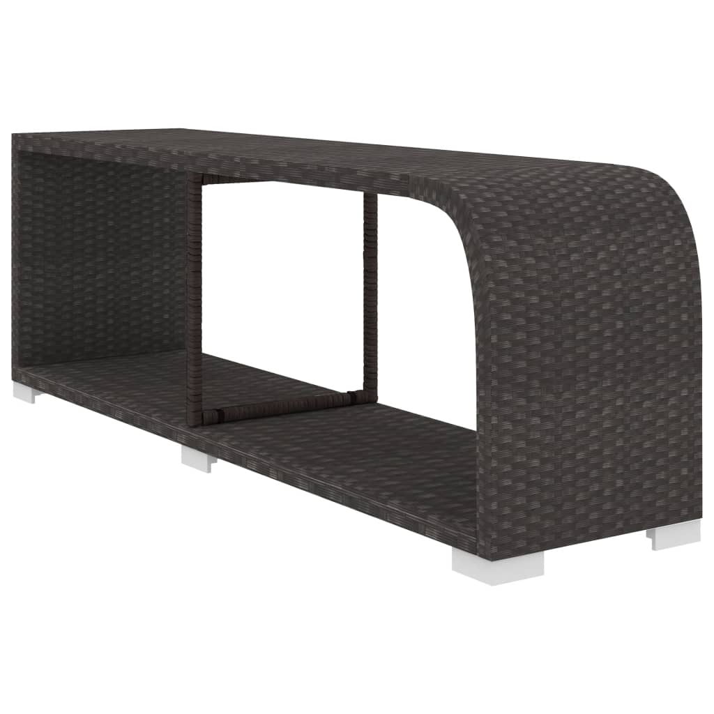 haveloungesæt 11 dele med hynder polyrattan sort