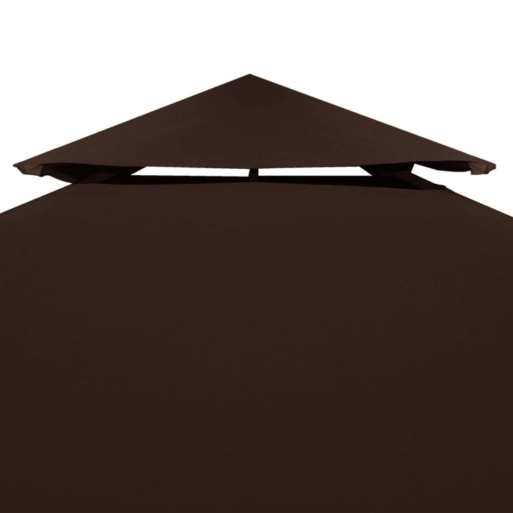pavillontopdække 2 niveauer 3x3 m 310 g/m² brun