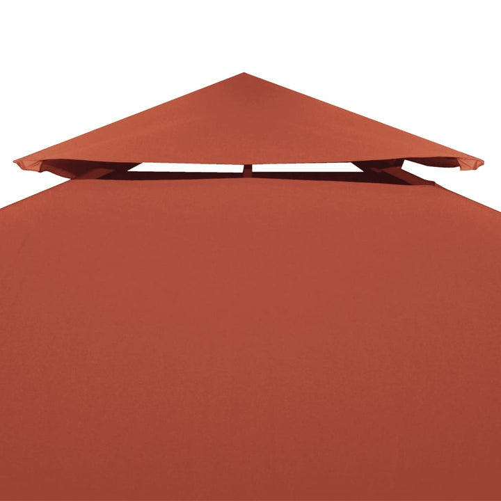 pavillontopdække 2 niveauer 3x3 m 310 g/m² terrakotta