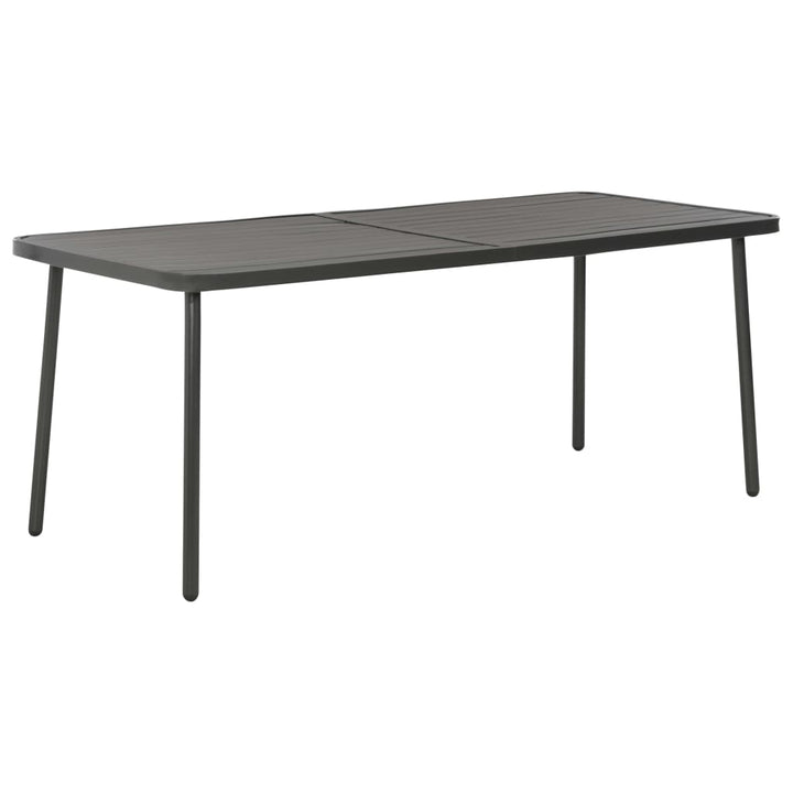 havebord 180 x 83 x 72 cm stål mørkegrå