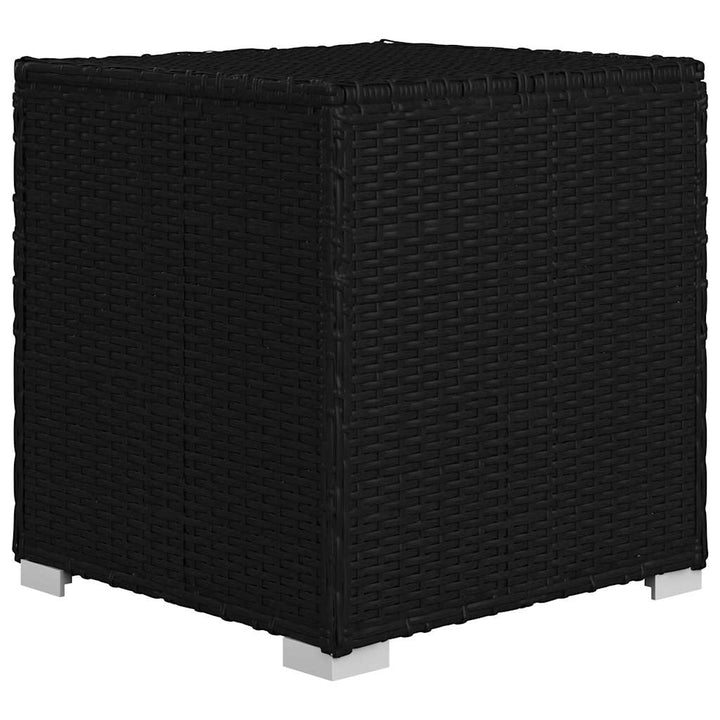 Havens solsenge med pude 3 pcs Sort Poly rattan