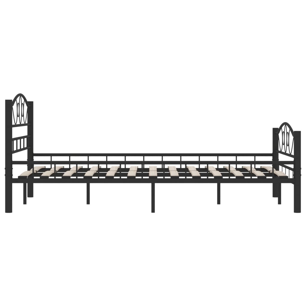 sengestel 120x200 cm stål sort