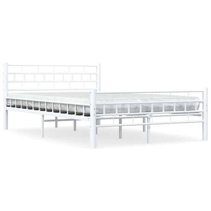sengestel 140 x 200 cm metal hvid