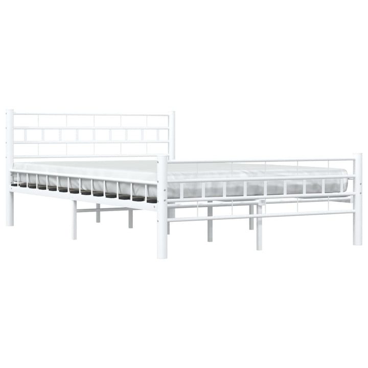 sengestel 140 x 200 cm metal hvid