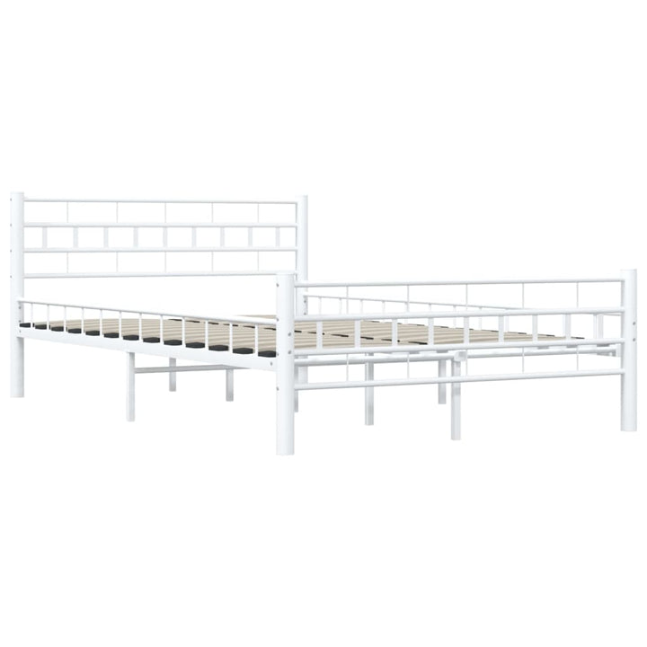 sengestel 140 x 200 cm metal hvid