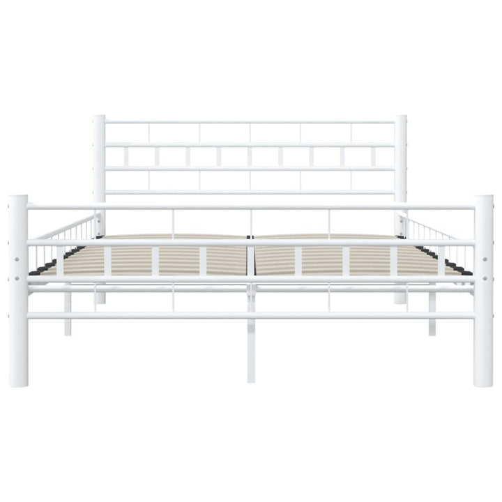 sengestel 140 x 200 cm metal hvid