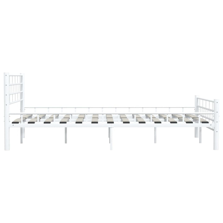 sengestel 140 x 200 cm metal hvid