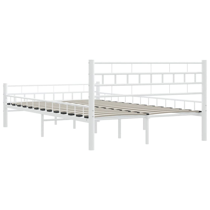 sengestel 140 x 200 cm metal hvid