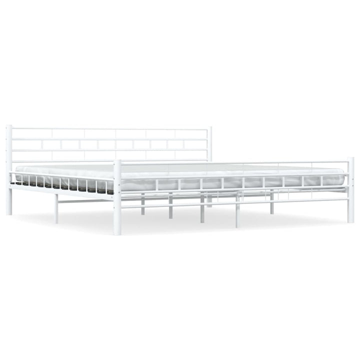sengestel 200 x 200 cm metal hvid