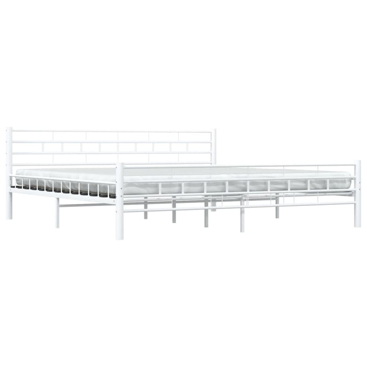 sengestel 200 x 200 cm metal hvid