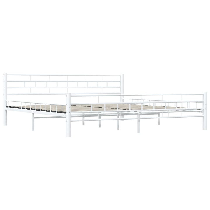 sengestel 200 x 200 cm metal hvid