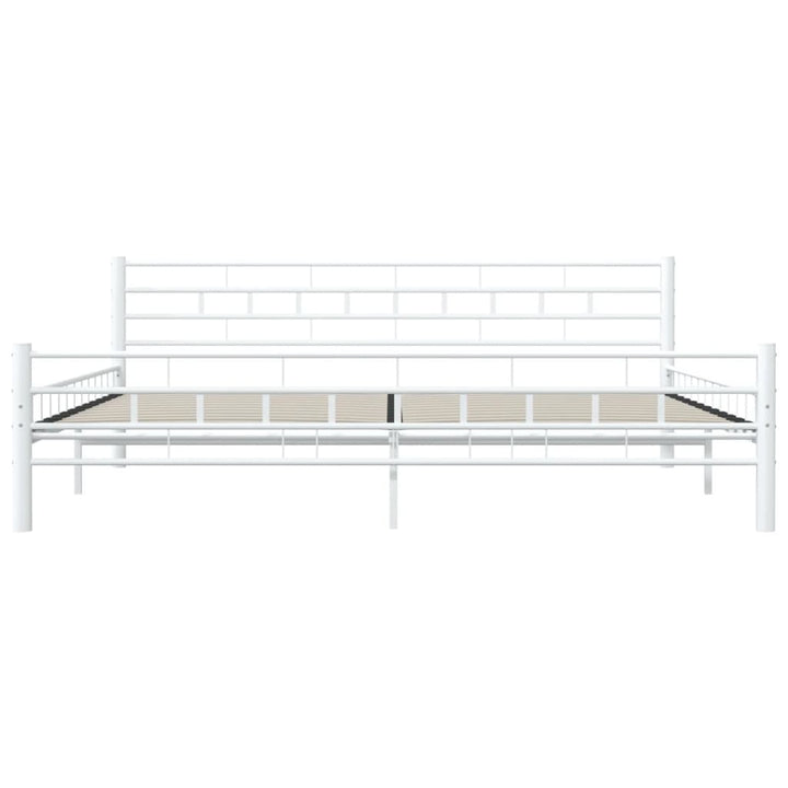 sengestel 200 x 200 cm metal hvid
