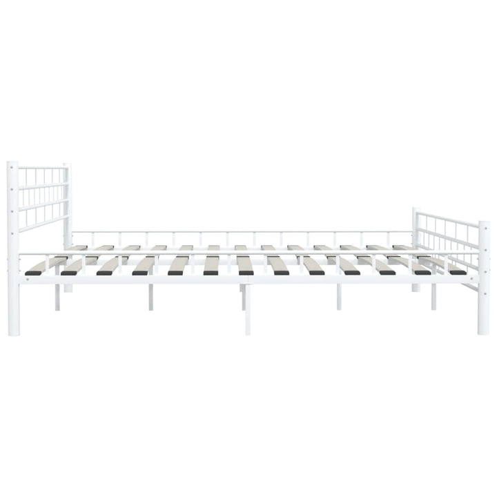 sengestel 200 x 200 cm metal hvid