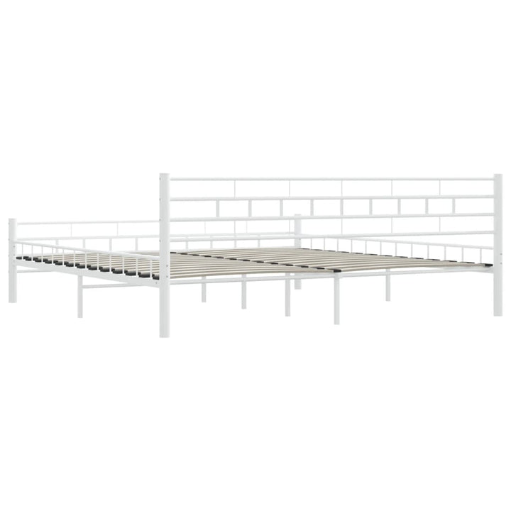 sengestel 200 x 200 cm metal hvid