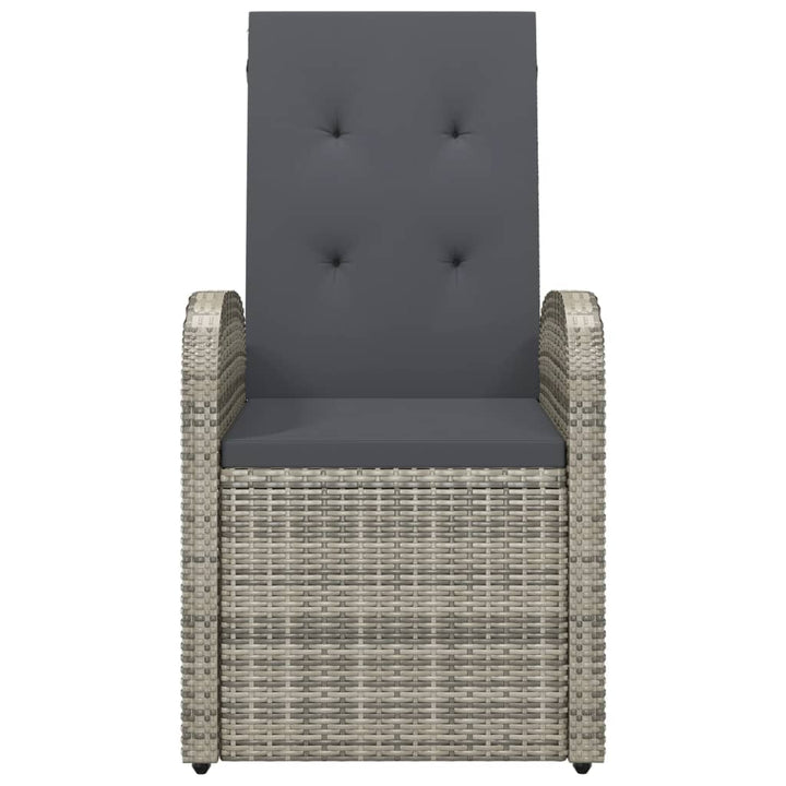 havelænestole 2 stk. med hynder polyrattan grå
