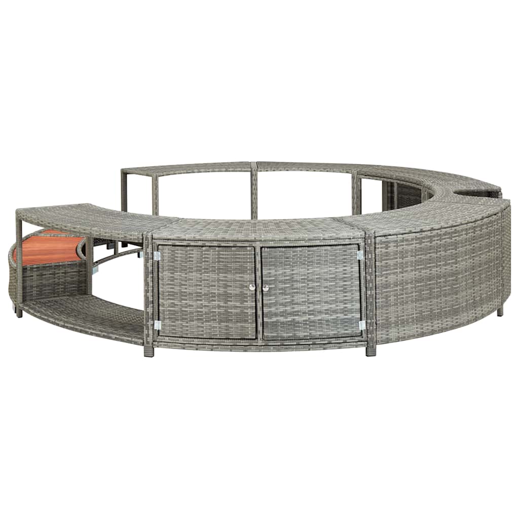 spakant polyrattan grå