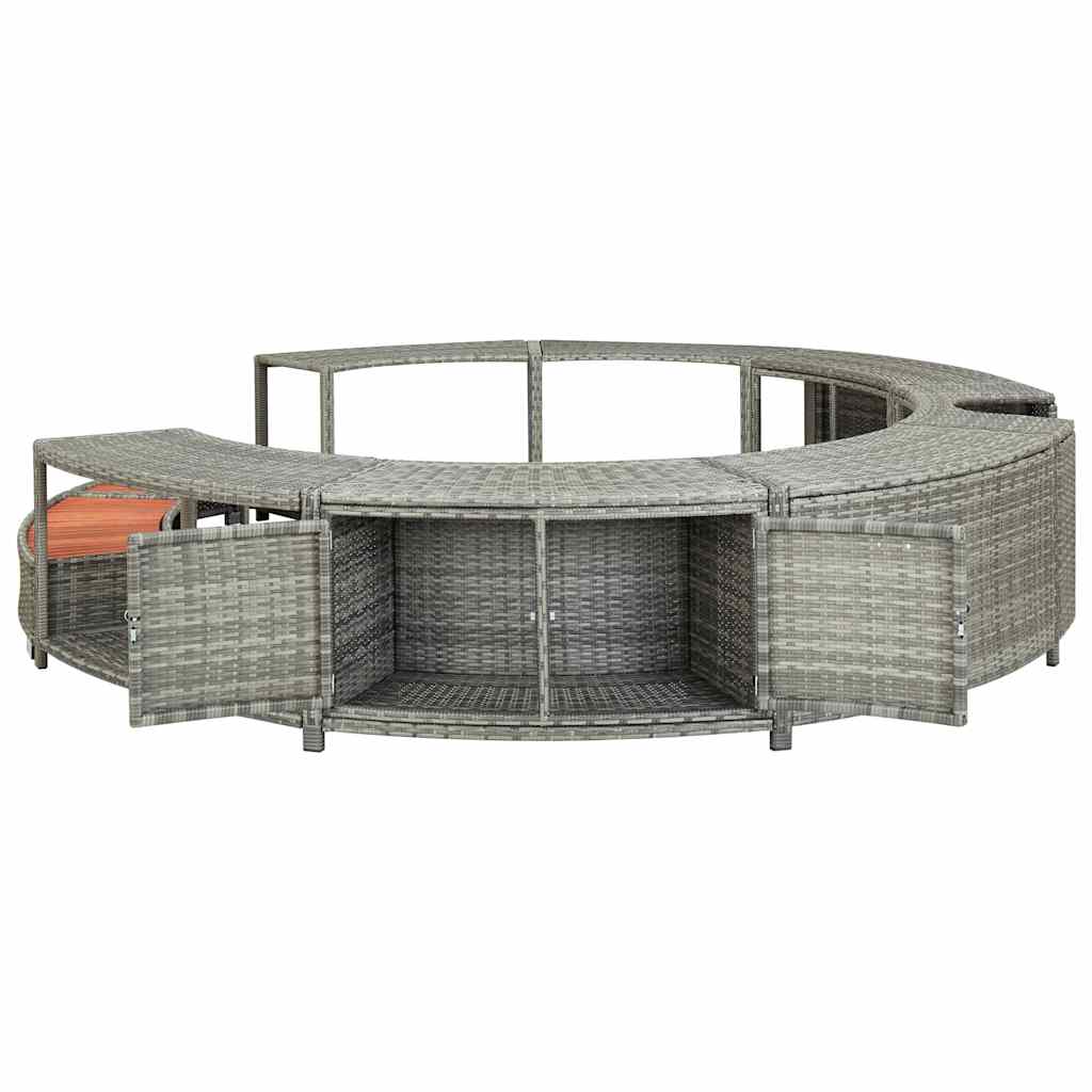 spakant polyrattan grå